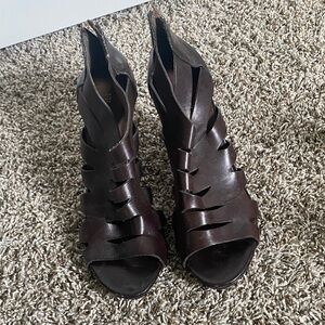 Franco Sarto Dark Brown Heeled Sandals